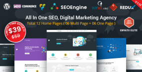 WordPress主题SEO Engine 2.0.1 数字营销代理&SEO服务网站WP主题 带XML导入数据