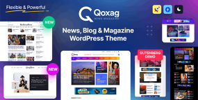 Qoxag(v2.1.0)新闻杂志博客网站模板WordPress主题