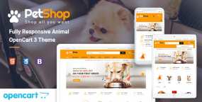 OpenCart主题PetShop 1.0.1 响应式宠物商店OpenCart3主题