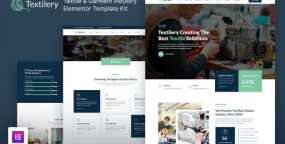Textilery – 纺织和服装行业 Elementor 模板包