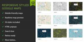 Responsive Styled Google Maps v5.1 响应式谷歌地图WordPress插件