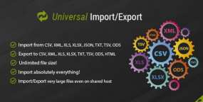 Universal Import Export Pro产品数据导入和导出OpenCart插件