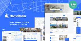 WordPress主题HomeRadar 1.0.6 房地产网站WP主题 带手动导入演示数据
