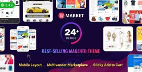 Magento主题Market多商户购物商城模板V10.3.0 带移动端专属布局（含24 个主页）