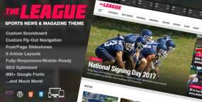 WordPress主题The League汉化版 4.5.1 体育运动赛事新闻网站WP主题