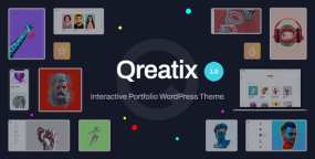 Qreatix交互式作品集展示网站WordPress主题