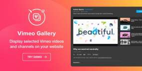 WordPress插件Vimeo Gallery 1.1.2 Vimeo视频画廊WP插件 Vimeo视频播放器