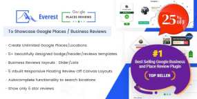 WordPress插件Everest 2.1.3 企业门店业务Google Places评价WP插件