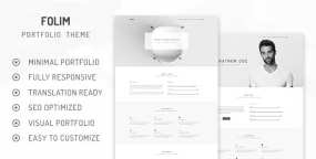 WordPress主题Folim 2.0.1 干净极简作品集展示WP主题 含手动导入演示数据