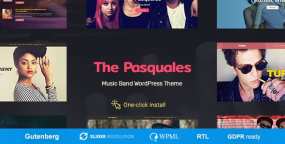 WordPress主题Pasquales音乐乐队DJ和艺术家网站模板