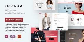 Lorada响应式Elementor电子商务WooCommerce主题V4.1.3