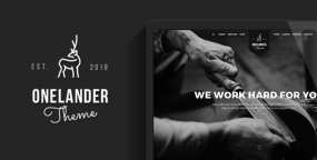 WordPress主题OneLander 2.4.14 艺术家设计师作品集展示落地页WP主题