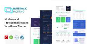 Bluerack(v2.7)现代虚拟主机托管WordPress主题 带XML手动导入数据