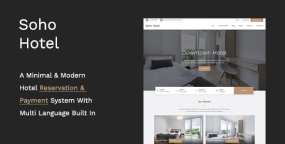 WordPress主题Soho Hotel度假村旅馆酒店预订网站模板V4.2.4