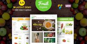 [6.3]Food Fruit有机生态农产品购物商城WooCommerce主题