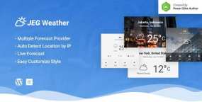 WordPress插件Jeg Weather 1.0.2 天气预报Elementor和WPBakery扩展组件