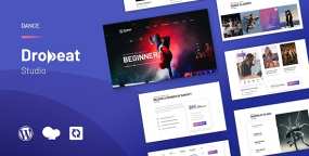 WordPress主题Dropbeat 1.0.1 创意舞蹈培训班|工作室网站WP主题 带XML数据包