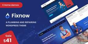 WordPress主题Fixnow水暖管道维修公司网站模板 带XML导入数据