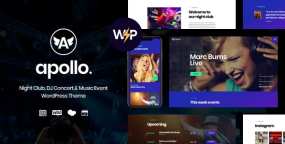 WordPress主题Apollo 1.3.7 夜总会DJ|音乐会|演唱会|音乐活动主题
