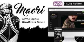 Maori纹身工作室网站WordPress主题 带XML导入数据
