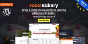 FoodBakery(v4.8)美食餐厅外卖店铺目录WordPress主题