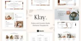 陶器制作陶艺工作室网站Elementor模板套件Klay 2.6.5
