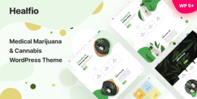 Healfio医用大麻原料商和咖啡店网站WordPress主题