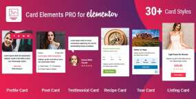 Card Elements Pro含30组卡片样式元素包Elementor插件 1.0.5