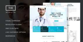 WordPress主题The Hospital 1.8.2 单页多页医院诊所医疗保健网站WP主题