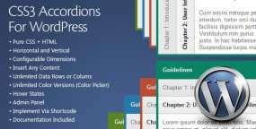 纯 CSS3实现手风琴效果WordPress插件CSS3 Accordions 3.1