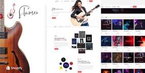 Shopify主题Flamez 1.0 在线音乐专辑和乐器设备外贸电商Shopify模版