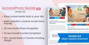 社交媒体网站分享WordPress插件AccessPress Social Pro 2.2.1