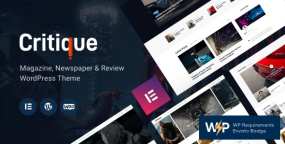 Critique(v1.19.0)评论社论杂志博客网站模板WordPress主题