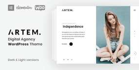 WordPress主题Artem 1.3.9 创意摄影设计机构案例作品展示WP主题