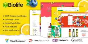 Biolife v3.2.6_有机食品零食跨境电商WooCommerce主题