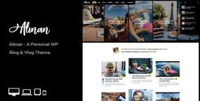 WordPress主题Alinan 2.8 瀑布流个人博客Vlog视频博客模板