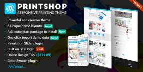 WordPress主题Printshop 4.7.4 打印排版文印丝印企业网站WP主题 自带在线设计工具