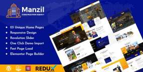 Manzil建筑企业室内装修服务网站WordPress主题V1.9