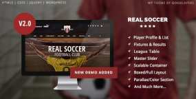 WordPress主题Real Soccer足球运动俱乐部网站模板