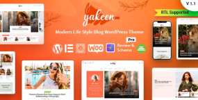 WordPress主题Yakeen 1.1 潮流时尚生活方式博客网站WP主题
