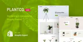 Shopify主题PLANTCO 1.0 景观园艺室内绿植购物网站Shopify模板