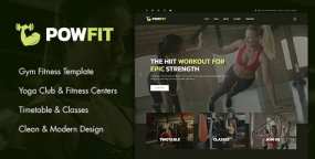 Joomla主题PowFit健身房瑜伽健身俱乐部网站模板