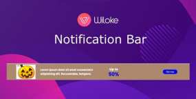 [1.0]Wiloke Notification Bar折扣优惠促销活动通知条WordPress插件