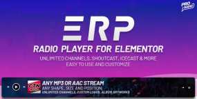 [1.1]Erplayer无线广播电台收音播放器Elementor插件 支持Icecast,Shoutcast等