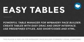 [2.2.0]Easy Tables页面编辑表格管理器WPBakery扩展组件