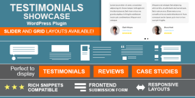 [1.9.12]Testimonials Showcase客户评价评语展示布局WordPress插件
