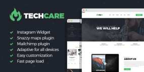 [1.1.0]TechCare电脑维修|电子产品家电维修企业网站WordPress主题