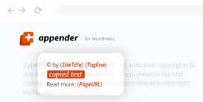 [1.1.0]Appender文章复制内容版权保护WordPress插件