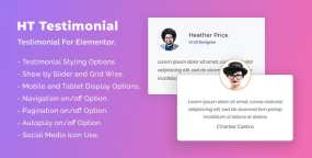 [1.0.5]HT Testimonial客户评价评语推荐Elementor插件