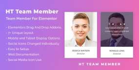 [1.0.5]HT Team Member团队成员展示介绍Elementor插件